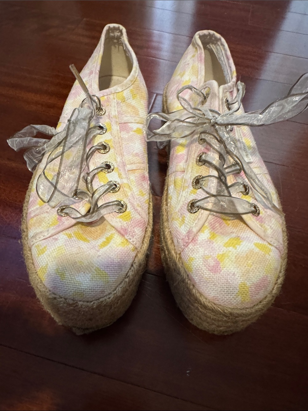 LoveShackFancy x Superga Canvas Espadrille Platform Sneakers 37/7